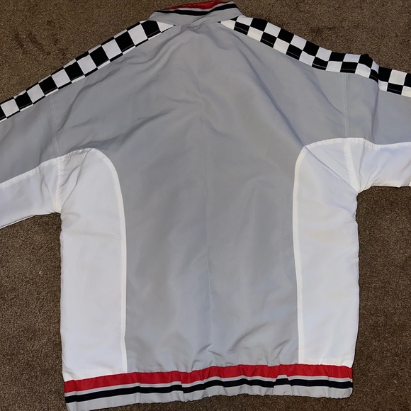 Men's Fila UO Linea Italia Biella Monogram Checkered Windbreaker Jacket Sz M - Picture 5 of 5